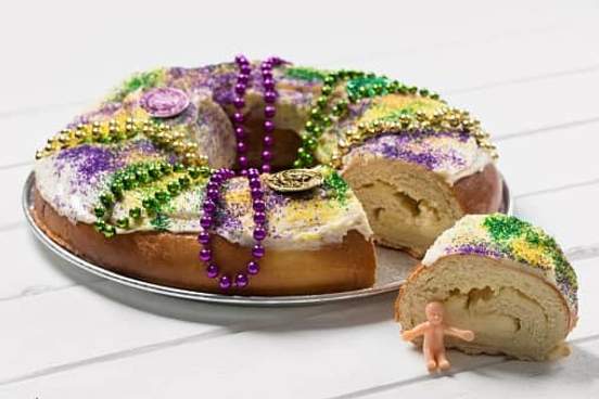 king cake on white background